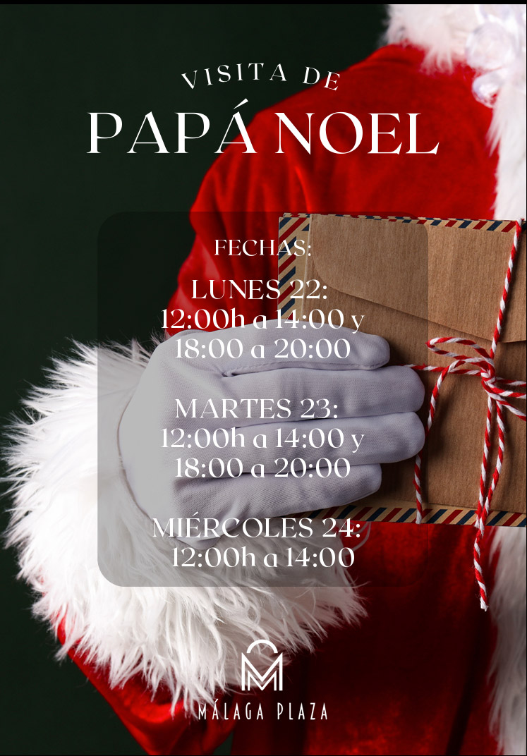 VISITA DE PAPA NOEL AL MALAGA PLAZA