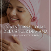 Lazo rosa por el Día Internacional del Cáncer de Mama en Málaga